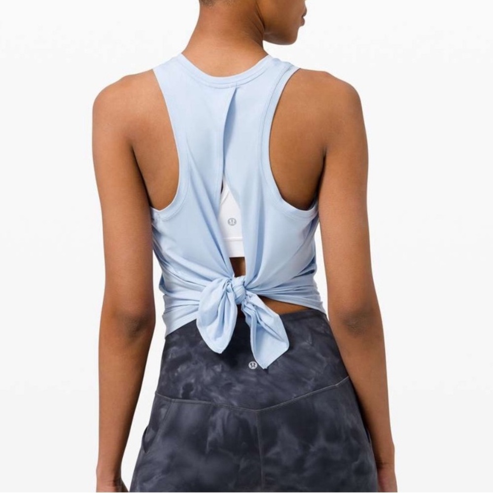 lululemon athletica All Tied Up blue tank